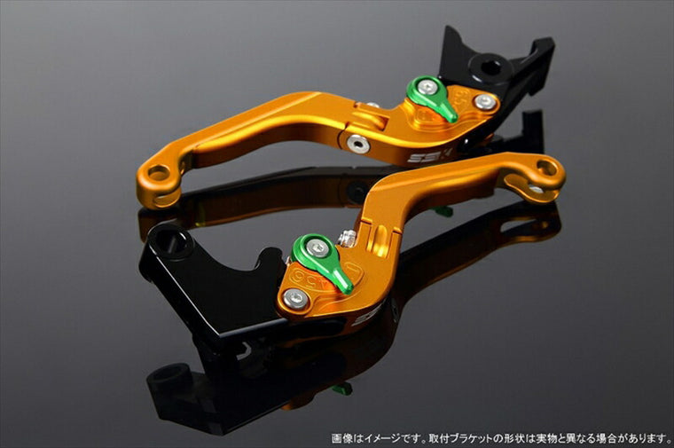 SPEEDRA アジャストレバー 可倒延長式 Mゴールド／Mグリーン／MゴールドNINJA1000 17-18 Z1000 17-18 Z900RS LVGM028GD-GNGD