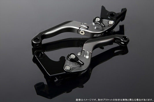 SPEEDRA アジャストレバー 可倒延長式 Mチタン／Mブラック／Mブラック NINJA1000 17-18 Z1000 17-18 Z900RS LVGM028TM-BKBK
