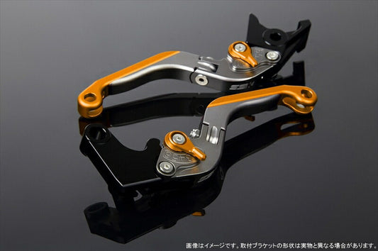 SPEEDRA アジャストレバー 可倒延長式 Mチタン／Mゴールド／Mゴールド NINJA1000 17-18 Z1000 17-18 Z900RS LVGM028TM-GDGD
