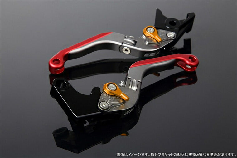 SPEEDRA アジャストレバー 可倒延長式 Mチタン／Mゴールド／Mレッド NINJA1000 17-18 Z1000 17-18 Z900RS LVGM028TM-GDRD