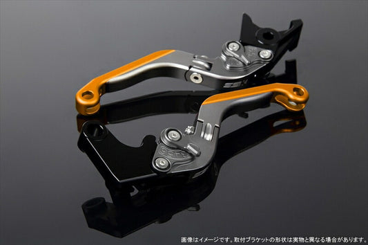 SPEEDRA アジャストレバー 可倒延長式 Mチタン／Mチタン／Mゴールド NINJA1000 17-18 Z1000 17-18 Z900RS LVGM028TM-TMGD