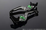 SPEEDRA アジャストレバー 可倒延長式 Mチタン／Mグリーン／Mブラック NINJA1000 17-18 Z1000 17-18 Z900RS LVGM028TM-GNBK