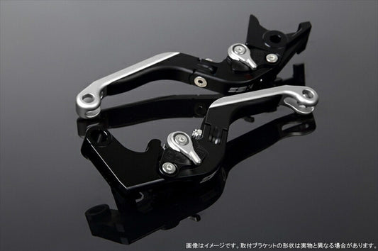 エスエスケイ スピードラ｜アジャストレバー 可倒延長式 Mブラック/Mシルバー/MシルバーGSX250R V-STROM250 RGV250γ VJ23A｜LVGM048BK-SRSR