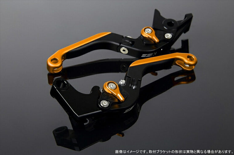 エスエスケイ スピードラ｜アジャストレバー 可倒延長式 Mブラック/Mゴールド/MゴールドGSX250R V-STROM250 RGV250γ VJ23A｜LVGM048BK-GDGD