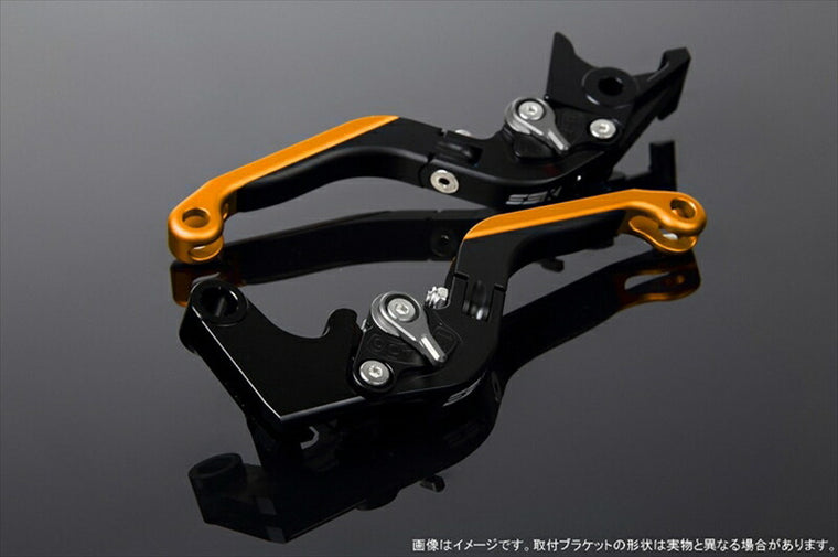 エスエスケイ スピードラ｜アジャストレバー 可倒延長式 Mブラック/Mチタン/MゴールドGSX250R V-STROM250 RGV250γ VJ23A｜LVGM048BK-TMGD