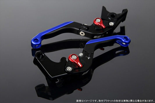 エスエスケイ スピードラ｜アジャストレバー 可倒延長式 Mブラック/Mレッド/MブルーGSX250R V-STROM250 RGV250γ VJ23A｜LVGM048BK-RDBE