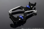 エスエスケイ スピードラ｜アジャストレバー 可倒延長式 Mブラック/Mブルー/MシルバーGSX250R V-STROM250 RGV250γ VJ23A｜LVGM048BK-BESR