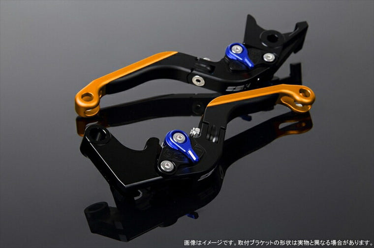 エスエスケイ スピードラ｜アジャストレバー 可倒延長式 Mブラック/Mブルー/MゴールドGSX250R V-STROM250 RGV250γ VJ23A｜LVGM048BK-BEGD