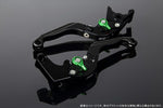 エスエスケイ スピードラ｜アジャストレバー 可倒延長式 Mブラック/Mグリーン/MブラックGSX250R V-STROM250 RGV250γ VJ23A｜LVGM048BK-GNBK