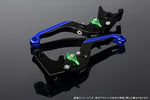 エスエスケイ スピードラ｜アジャストレバー 可倒延長式 Mブラック/Mグリーン/MブルーGSX250R V-STROM250 RGV250γ VJ23A｜LVGM048BK-GNBE