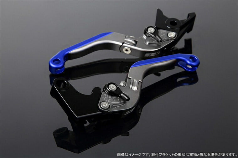 エスエスケイ スピードラ｜アジャストレバー 可倒延長式 Mチタン/Mブラック/Mブルー GSX250R V-STROM250 RGV250γ VJ23A｜LVGM048TM-BKBE