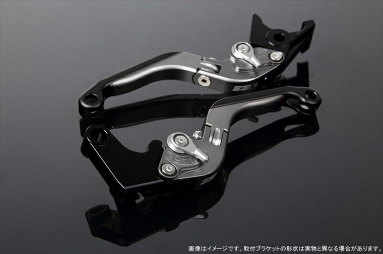 エスエスケイ スピードラ｜アジャストレバー 可倒延長式 Mチタン/Mシルバー/Mブラック GSX250R V-STROM250 RGV250γ VJ23A｜LVGM048TM-SRBK