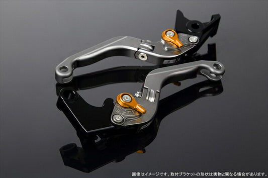 エスエスケイ スピードラ｜アジャストレバー 可倒延長式 Mチタン/Mゴールド/Mチタン GSX250R V-STROM250 RGV250γ VJ23A｜LVGM048TM-GDTM