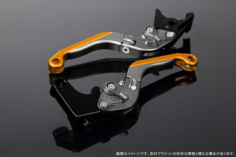 エスエスケイ スピードラ｜アジャストレバー 可倒延長式 Mチタン/Mチタン/Mゴールド GSX250R V-STROM250 RGV250γ VJ23A｜LVGM048TM-TMGD