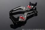 エスエスケイ スピードラ｜アジャストレバー 可倒延長式 Mチタン/Mレッド/Mブラック GSX250R V-STROM250 RGV250γ VJ23A｜LVGM048TM-RDBK