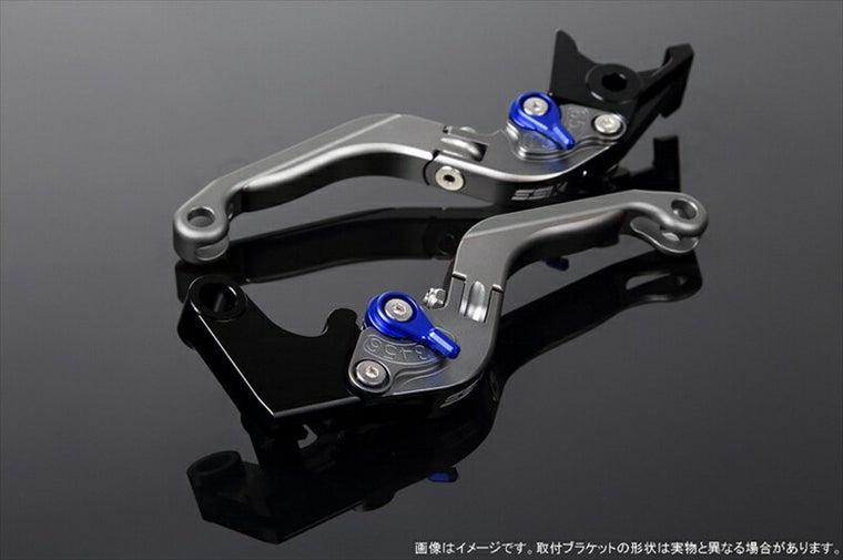 エスエスケイ スピードラ｜アジャストレバー 可倒延長式 Mチタン/Mブルー/Mチタン GSX250R V-STROM250 RGV250γ VJ23A｜LVGM048TM-BETM