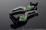 エスエスケイ スピードラ｜アジャストレバー 可倒延長式 Mチタン/Mグリーン/Mチタン GSX250R V-STROM250 RGV250γ VJ23A｜LVGM048TM-GNTM