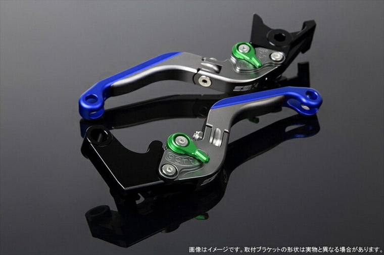 エスエスケイ スピードラ｜アジャストレバー 可倒延長式 Mチタン/Mグリーン/Mブルー GSX250R V-STROM250 RGV250γ VJ23A｜LVGM048TM-GNBE