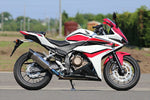 マフラー  アールズギア アールズギア リアルスペック シングル タイプS TI CBR400R 16-18 19- RH41-01ST 4582329788556 取寄品
