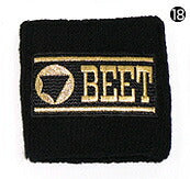 バイク用品 ウェア その他(ウェア)<br>BEET リストバンド 黒 BEETロゴイリ<br>ビート 0708-RTB-05 取寄品 セール