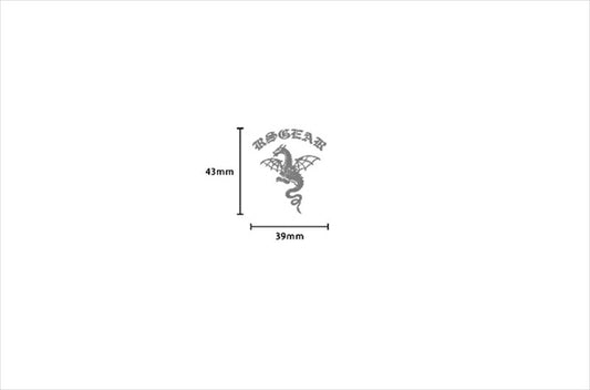バイク用品 アクセサリー　RS GEAR アールズギア エンブレム・ロゴミニステッカー0017 W:39mmxH:43mm(抜き文字転写)　XXSC-0017 4582361014552　取寄品 セール