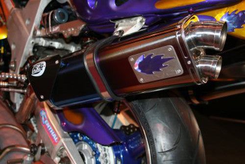 R＆G エキゾーストプロテクター ブラック トライオーバル 左 P060-7884 RG-EP0007BK1