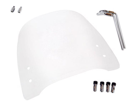 WorldWalk ワールドウォーク ウインドスクリーン WS-04G クリア 原付用 汎用 8mm正ネジ2個アダプター付き カタログ品番：P091-9131 メーカー品番：ws-04gc-8ss