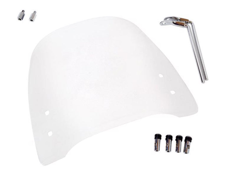 WorldWalk ワールドウォーク ウインドスクリーン WS-04G クリア 原付用 汎用 10mm正ネジ2個アダプター付き カタログ品番：P091-9129 メーカー品番：ws-04gc-10ss