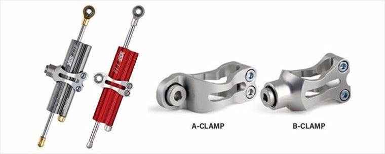 ワイエスエスレーシング｜STEER DAM A-CLAMP Red L75｜124-7810003