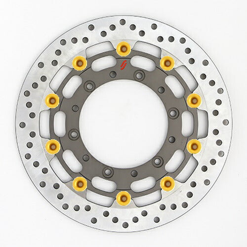SUNSTAR BRAKE サンスター プレミアムR ホール YZF-R1M(φ320)ピン:ゴールド カタログ品番：P097-0457 メーカー品番：LS127W-GD