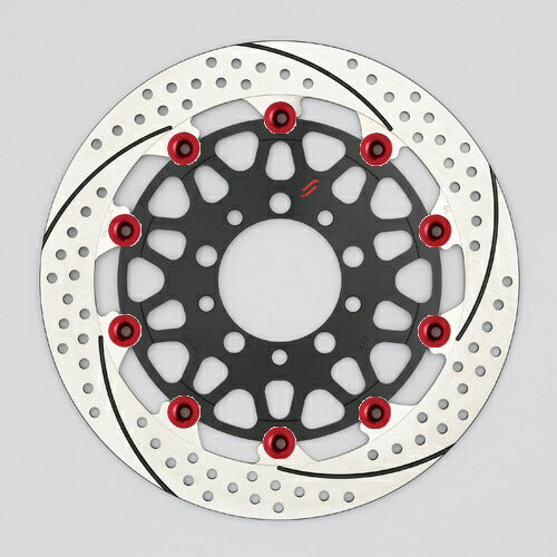 SUNSTAR サンスター プレミアムR スリット＆ホール L MT-01(φ320)ピン:レッド カタログ品番：P097-8264 メーカー品番：EM103FL-RD