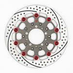 SUNSTAR BRAKE サンスター プレミアムR スリット＆ホール L ZRX1200DAEG(φ310)ピン:レッド カタログ品番：P095-8931 メーカー品番：ES207FL-RD
