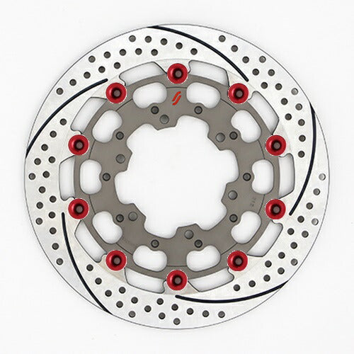 SUNSTAR BRAKE サンスター プレミアムR スリット＆ホール L GSX-R1000(09-16)(φ310)ピン:レッド カタログ品番：P095-9091 メーカー品番：ES212WL-RD