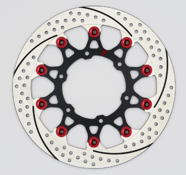 SUNSTAR サンスター プレミアムR スリット＆ホール L R1200GS(水冷)φ305ピン:レッド カタログ品番：P098-4256 メーカー品番：EL702FL-RD