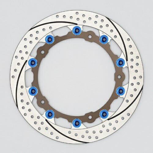 SUNSTAR サンスター プレミアムR ホール＆スリット L R nine T(φ320)ピン:ブルー カタログ品番：P097-6122 メーカー品番：EL113AWL-BL