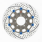 SUNSTAR BRAKE サンスター プレミアムR スリット＆ホール L ZRX1200DAEG(φ310)ピン:ブルー カタログ品番：P095-8941 メーカー品番：ES207WL-BL