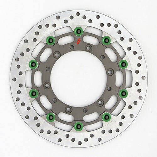 SUNSTAR BRAKE サンスター プレミアムR ホール YZF-R1M(φ320)ピン:グリーン カタログ品番：P097-0458 メーカー品番：LS127W-GR