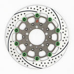 SUNSTAR BRAKE サンスター プレミアムR スリット＆ホール L ZRX1200DAEG(φ310)ピン:グリーン カタログ品番：P095-8943 メーカー品番：ES207WL-GR