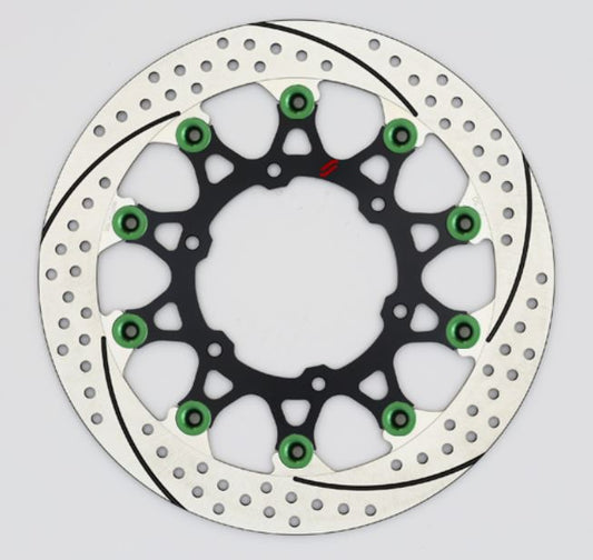 SUNSTAR サンスター プレミアムR スリット＆ホール R R1200GS(水冷)φ305ピン:グリーン カタログ品番：P098-4261 メーカー品番：EL702FR-GR