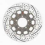 SUNSTAR BRAKE サンスター プレミアムR スリット＆ホール L ZRX1200DAEG(φ310)ピン:シルバー カタログ品番：P095-8947 メーカー品番：ES207WL-SV