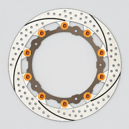 SUNSTAR サンスター プレミアムR ホール＆スリット L R nine T(φ320)ピン:オレンジ カタログ品番：P097-6126 メーカー品番：EL113AWL-OR