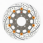 SUNSTAR BRAKE サンスター プレミアムR スリット＆ホール L ZRX1200DAEG(φ310)ピン:オレンジ カタログ品番：P095-8945 メーカー品番：ES207WL-OR