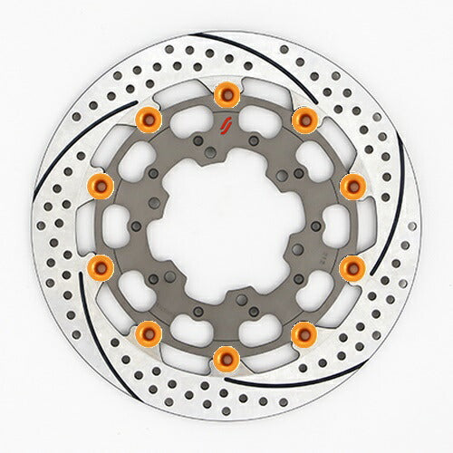 SUNSTAR BRAKE サンスター プレミアムR スリット＆ホール R GSX-R1000(09-16)(φ310)ピン:オレンジ カタログ品番：P095-9082 メーカー品番：ES212FR-OR
