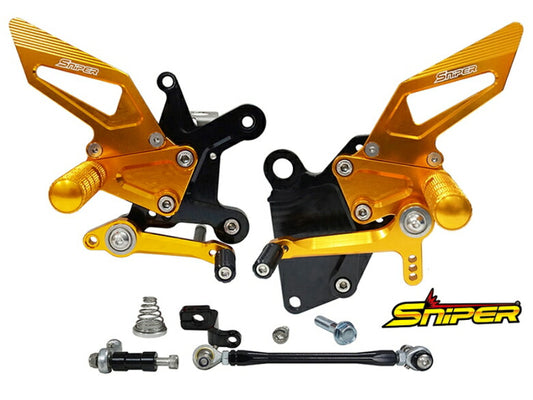 SNIPER スナイパー バックステップ ゴールド ストリート用 NINJA250 18- NINJA400 18- カタログ品番：P103-2179 メーカー品番：SP0089GD