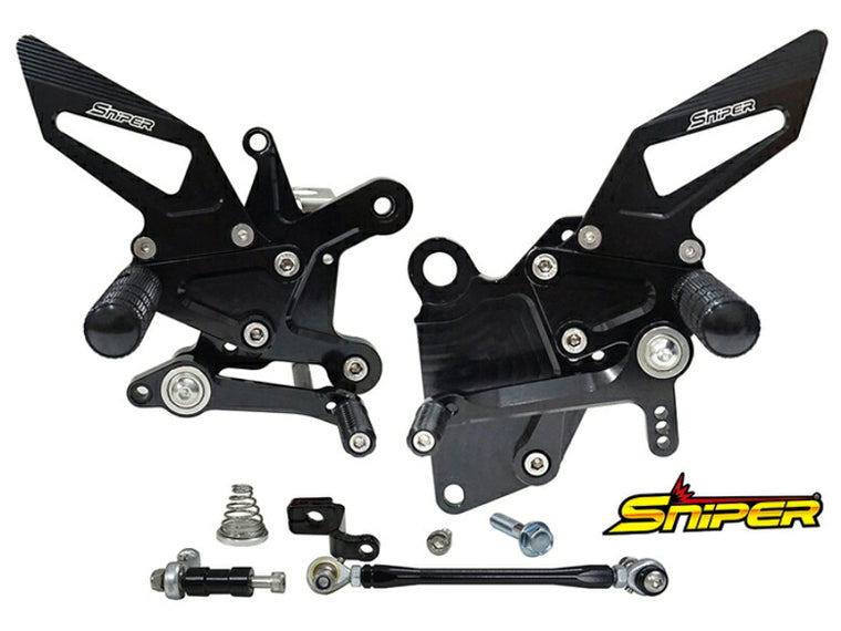 SNIPER スナイパー バックステップ ブラック ストリート用 NINJA250 18- NINJA400 18- カタログ品番：P103-2180 メーカー品番：SP0089BK