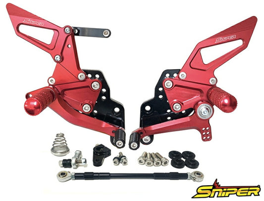 SNIPER スナイパー バックステップ レッド GSX-R125 150 18- GSX-S125 150 カタログ品番：P103-0022 メーカー品番：SP0095R