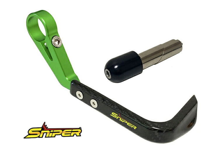 SNIPER スナイパー カーボンブレーキレバーガード グリーン 汎用13-15mm カタログ品番：P103-1795 メーカー品番：SP0097GR_13