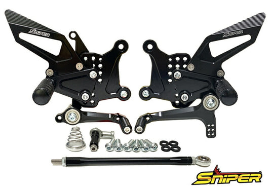 SNIPER スナイパー バックステップ ブラック ストリート用 NINJA ZX-25R クイックシフター無し車対応 カタログ品番：P103-2184 メーカー品番：SP0102SBK