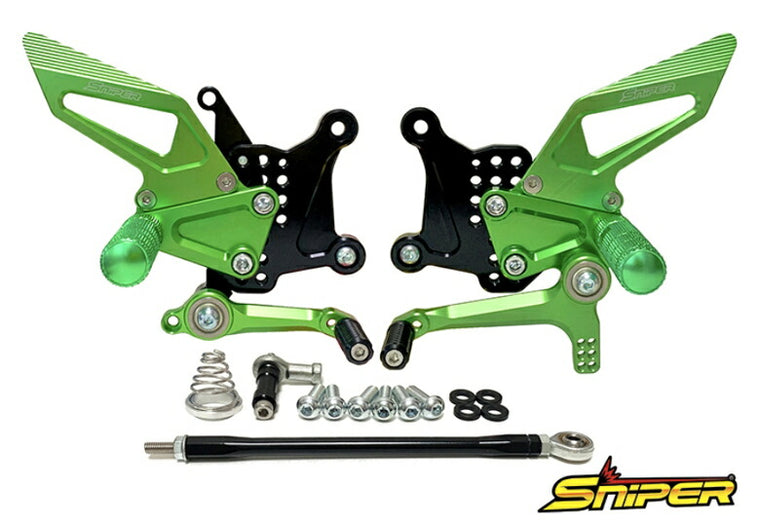 SNIPER スナイパー バックステップ グリーン ストリート用 NINJA ZX-25R クイックシフター無し車対応 カタログ品番：P103-2187 メーカー品番：SP0102SGR