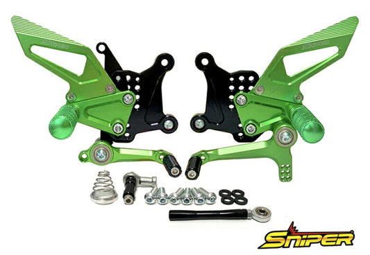 SNIPER スナイパー バックステップ グリーン ストリート用 NINJA ZX-25R SE クイックシフター装着車対応 カタログ品番：P103-2192 メーカー品番：SP0102QGR